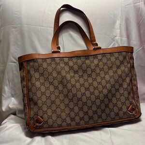 Vintage Gucci GG Monogram Abbey Tote Bag